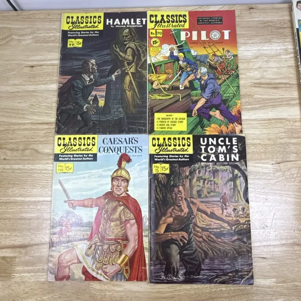 Vintage Lot of 13 Classics Illustrated Comic Books All 15 cents 1940/50/60S RAW